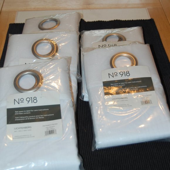 5  White Curtain Panels With Silver -Lichtenberg No. 908  59" x 84"  New in Pkg. - Picture 10 of 10